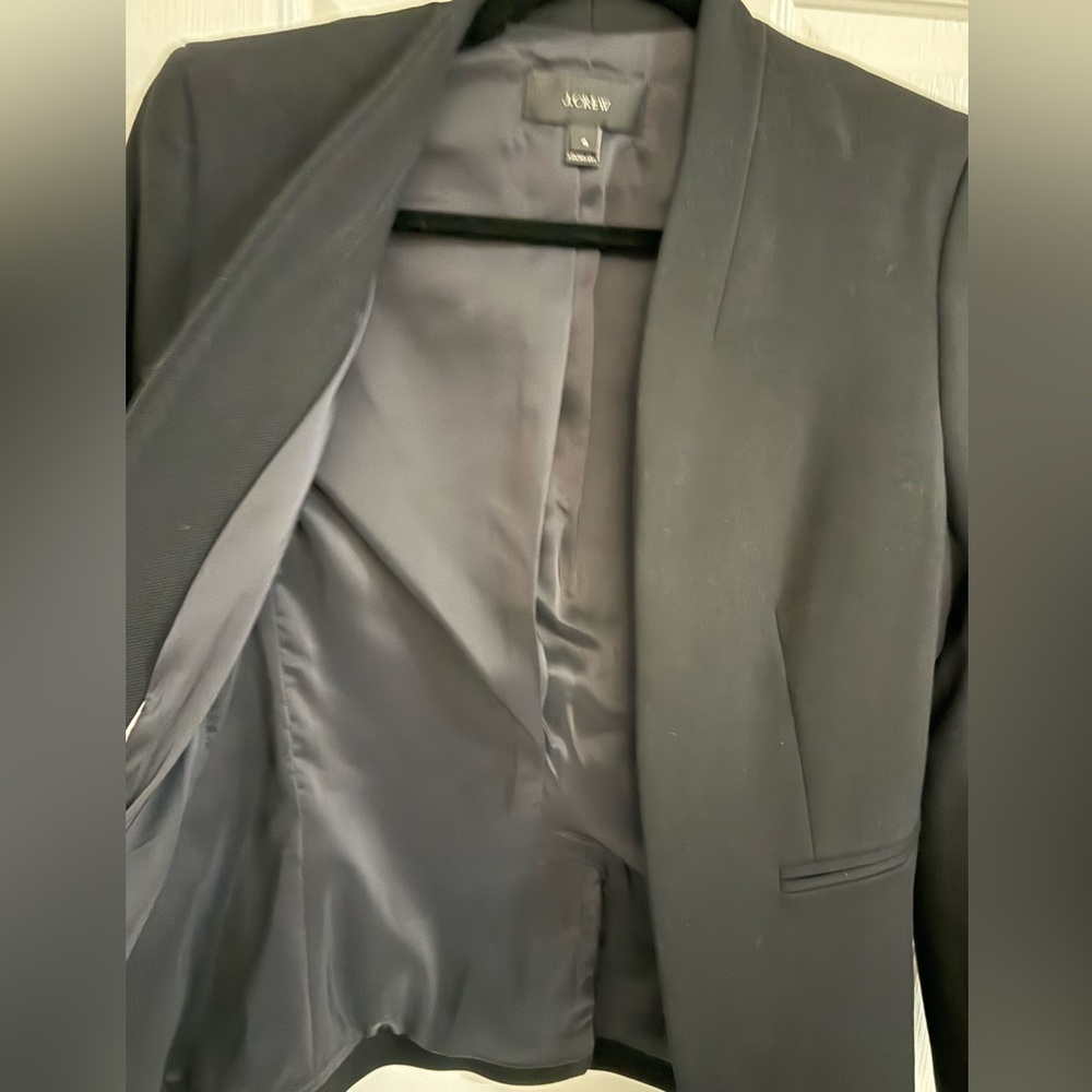 Jcrew Black Collarless Blazer - Picture 4 of 9